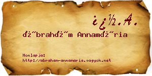 Ábrahám Annamária névjegykártya